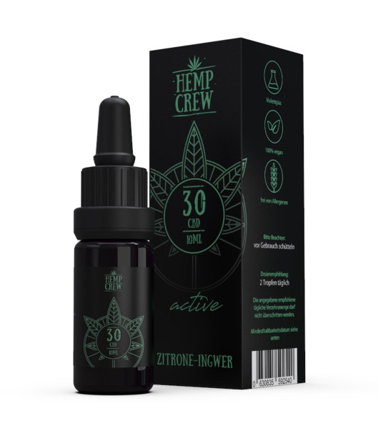 CBD Öl 30% Zitrone-Ingwer HempCrew