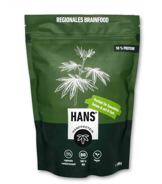 Bio Hanfprotein - HANS Brainfood 50% regionales smoothies bio vegan
