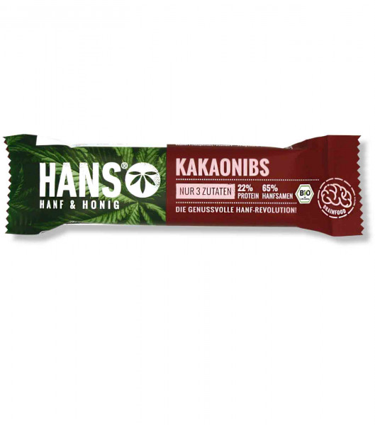 Hans BIo Kakaonibs Hanfriegel Honig HANS Brainfood Bio 