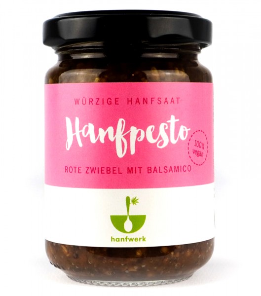 Hanfpesto Rote Zwiebel mit Balsamico - Hanfwerk | Hanf-Food Pesto