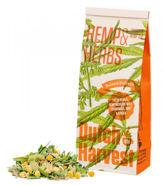 Hanf Lebensmittel - Hemp & Herbs Bio Hanftee - Dutch Harvest